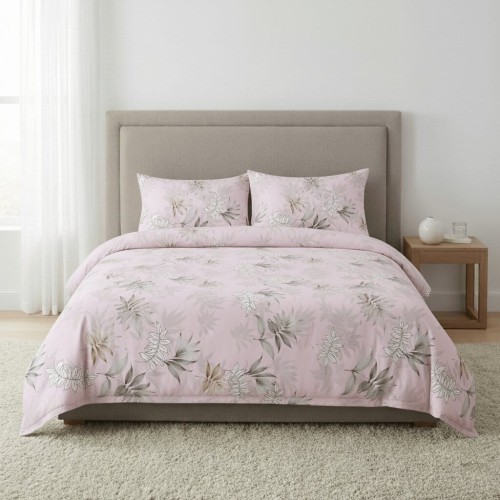 kwiaty na różowym tle