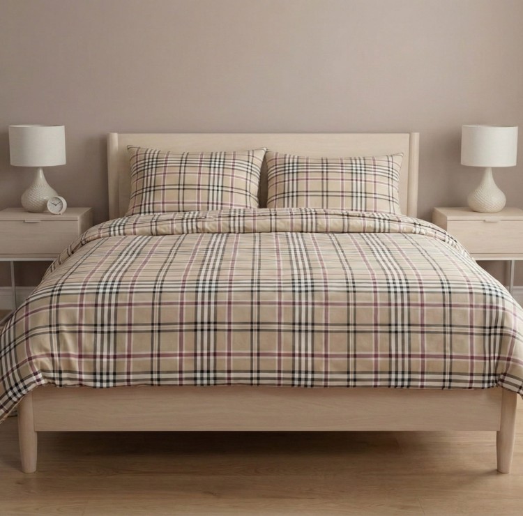 biało beżowa kratka