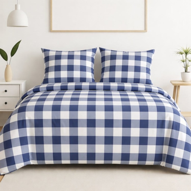 kratka niebiesko biała